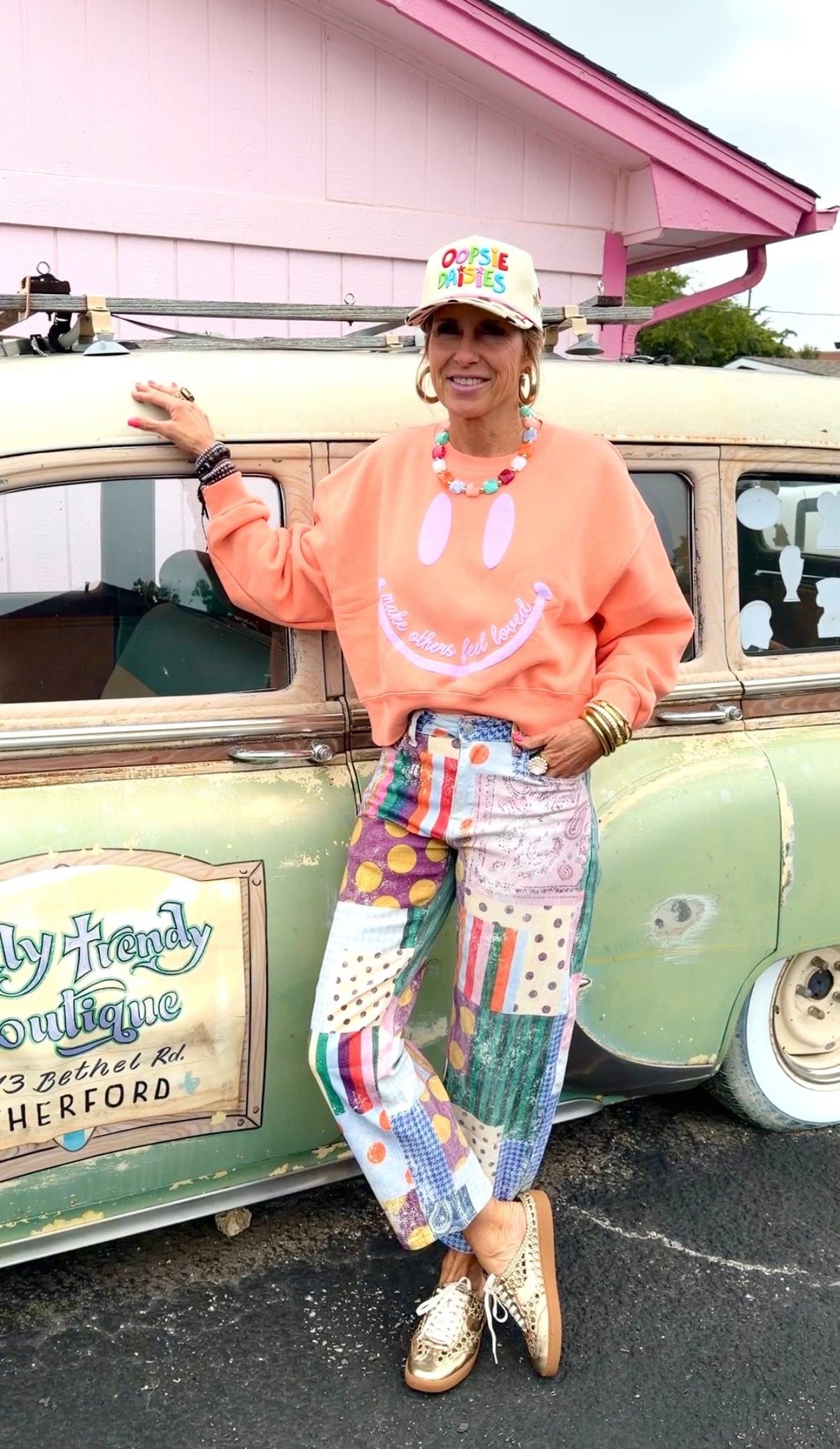 Jewel Patch Barrel Pants