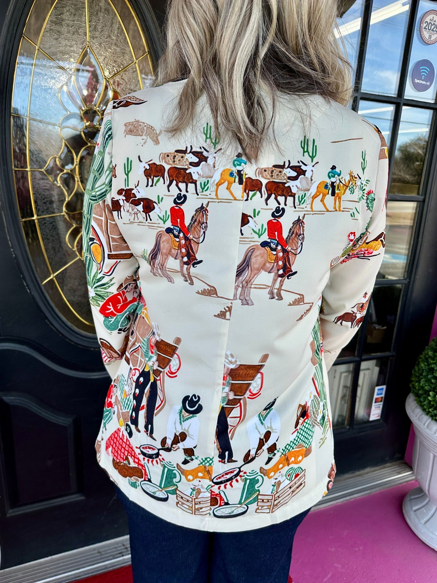 Ivory Wagon Wheel Blazer