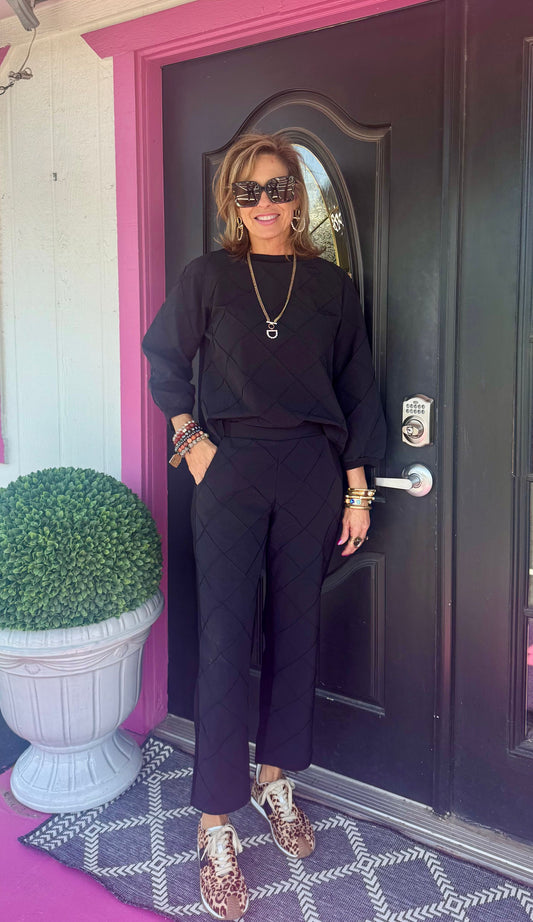 Black Diamond Pant Set
