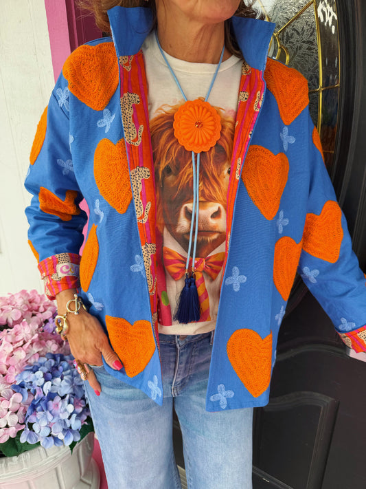 Heart & cross jacket  One size