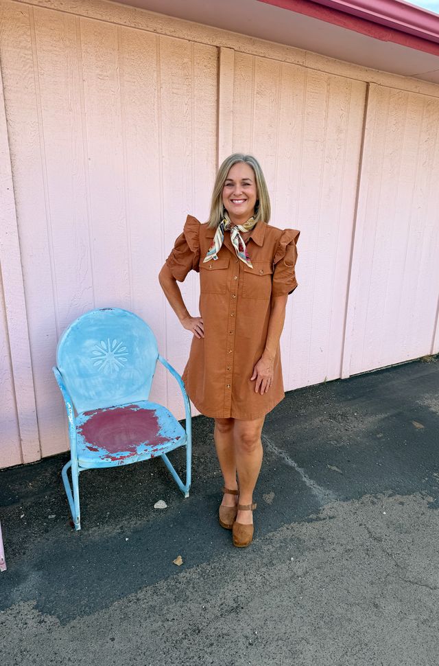 Clay Ruch Sleeve Mini Dress