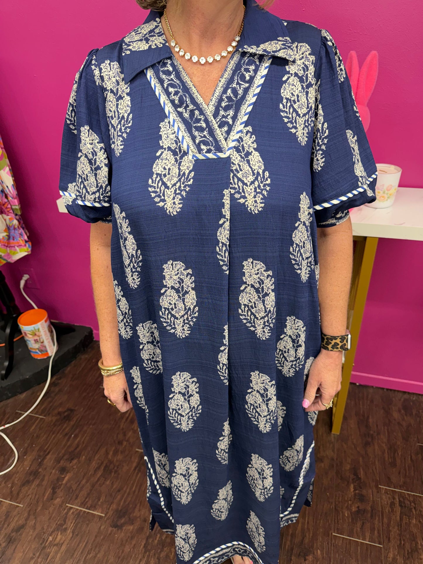 Botanic Print Midi Dress