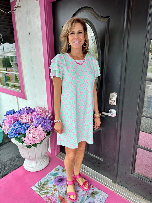 Mint Cha Cha Sleeve Dress