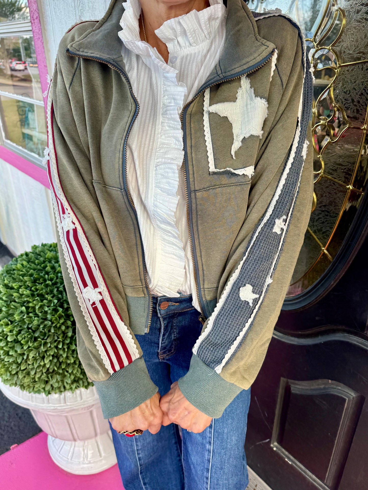 Moss Green Stars & Stripes Jacket