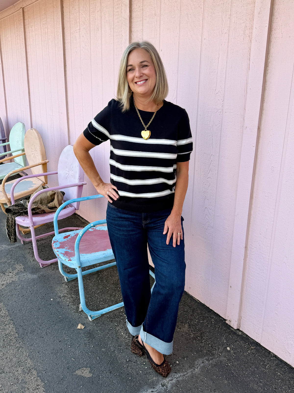 Striped SS Sweater