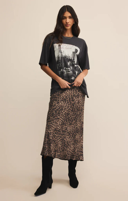 Izabel Tan Leopard Maxi Skirt