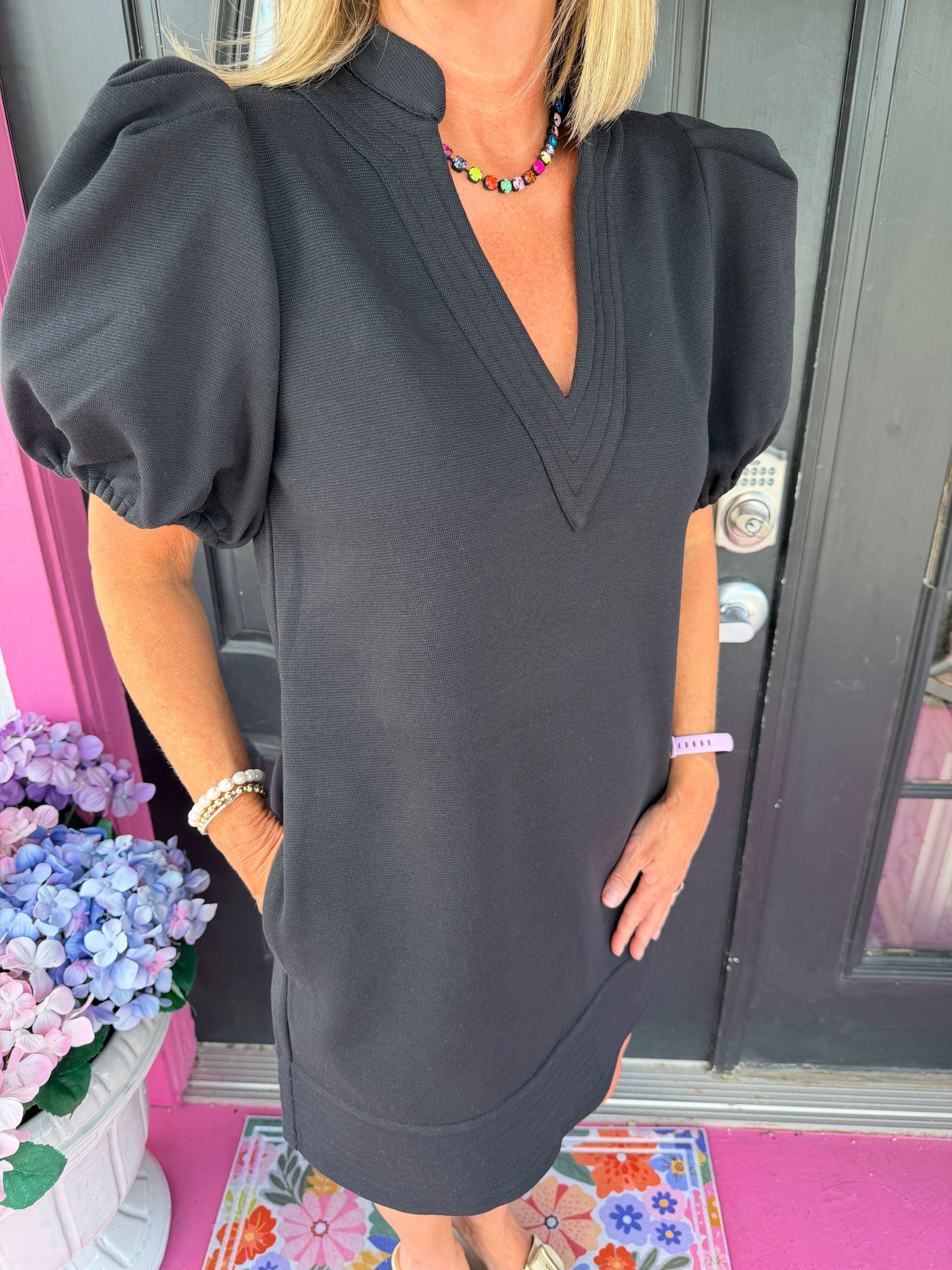 Black Stretch Knit Hampton Mini