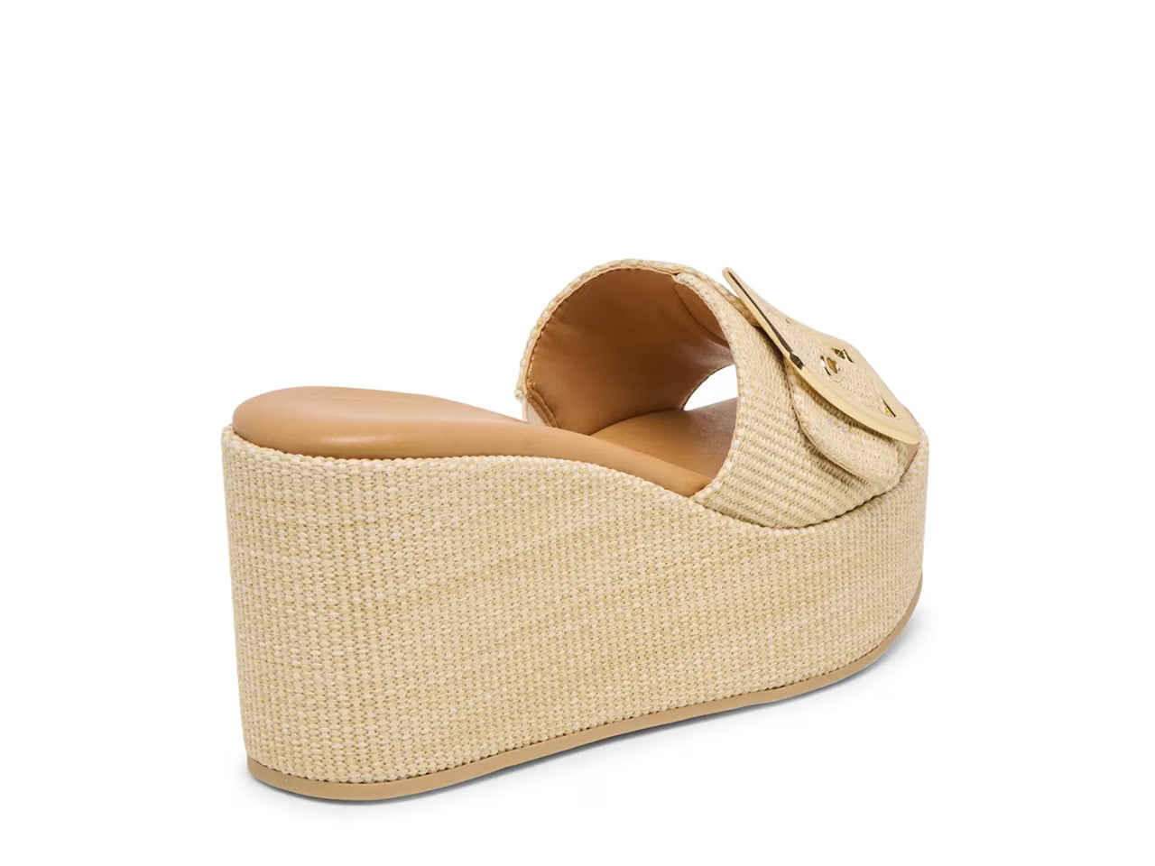 Jilian Lt Nat Raffia Wedge Slide