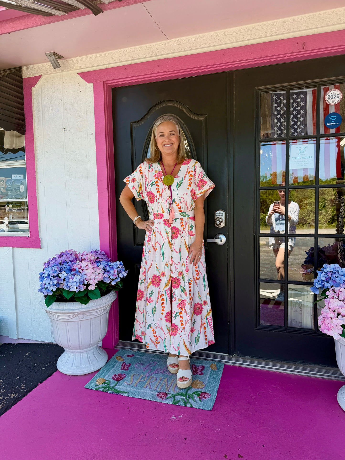 SS Cream Floral Dress