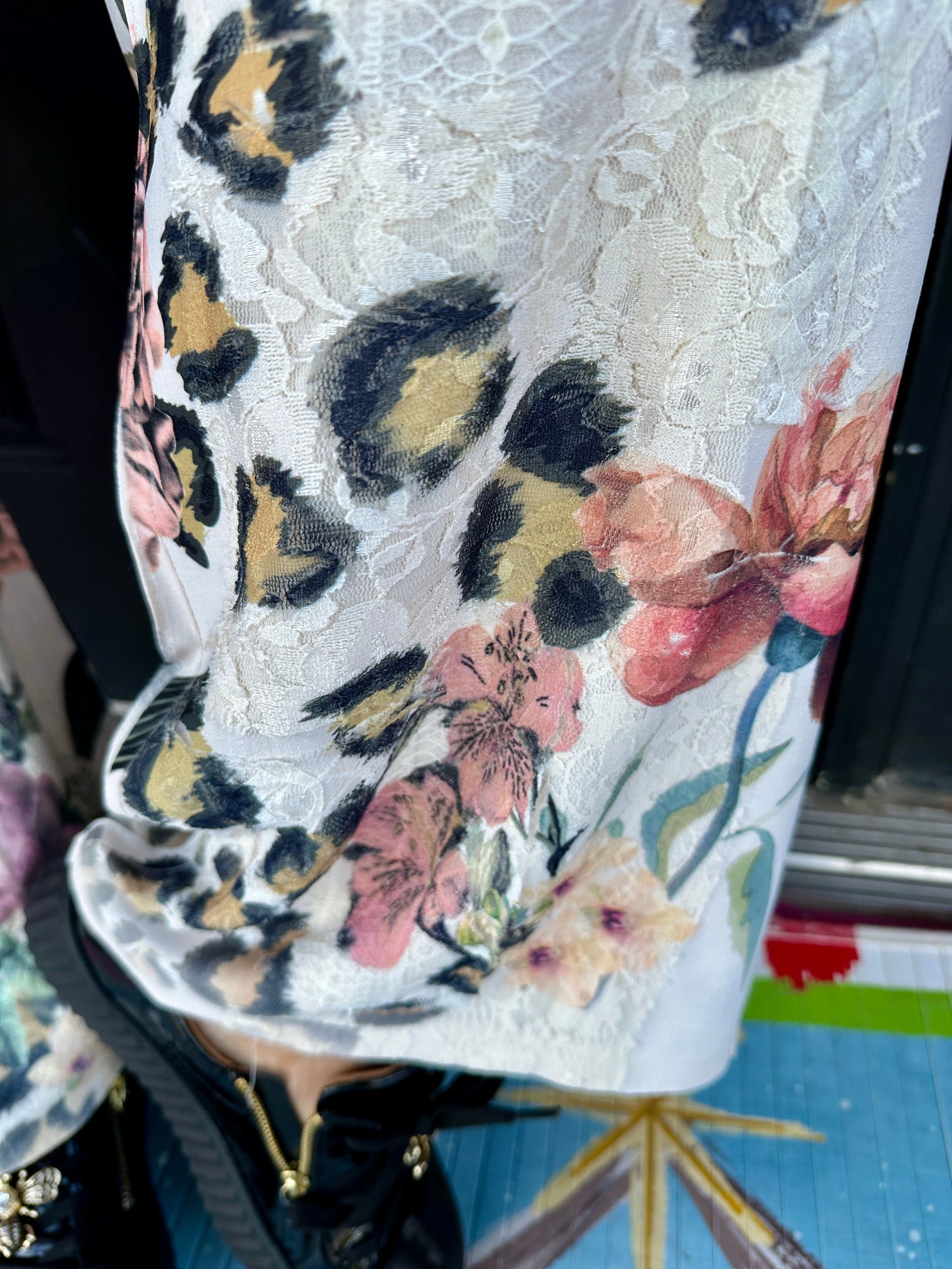 Leopard Floral Pant Set