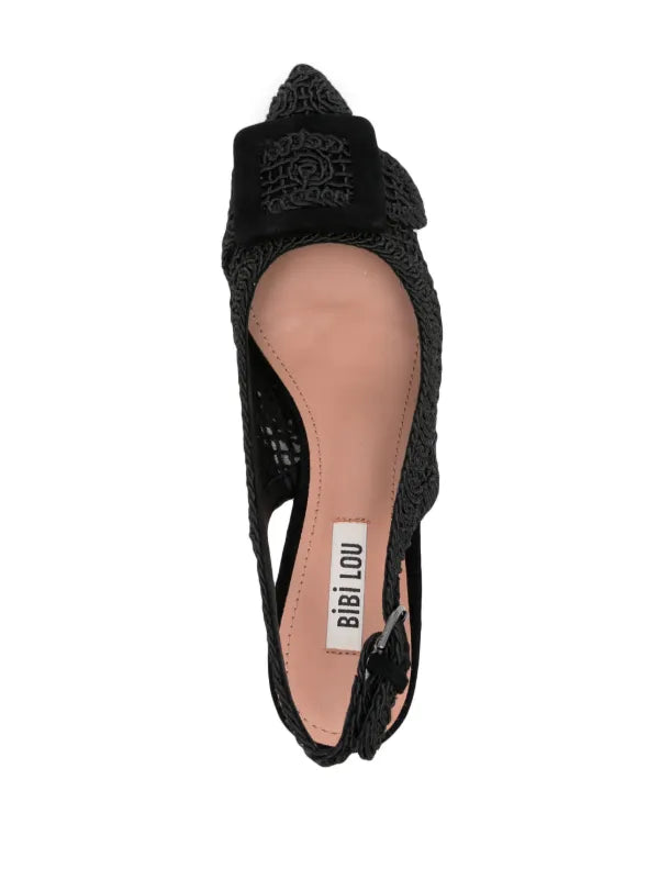 Dalila Black Macrame Flat