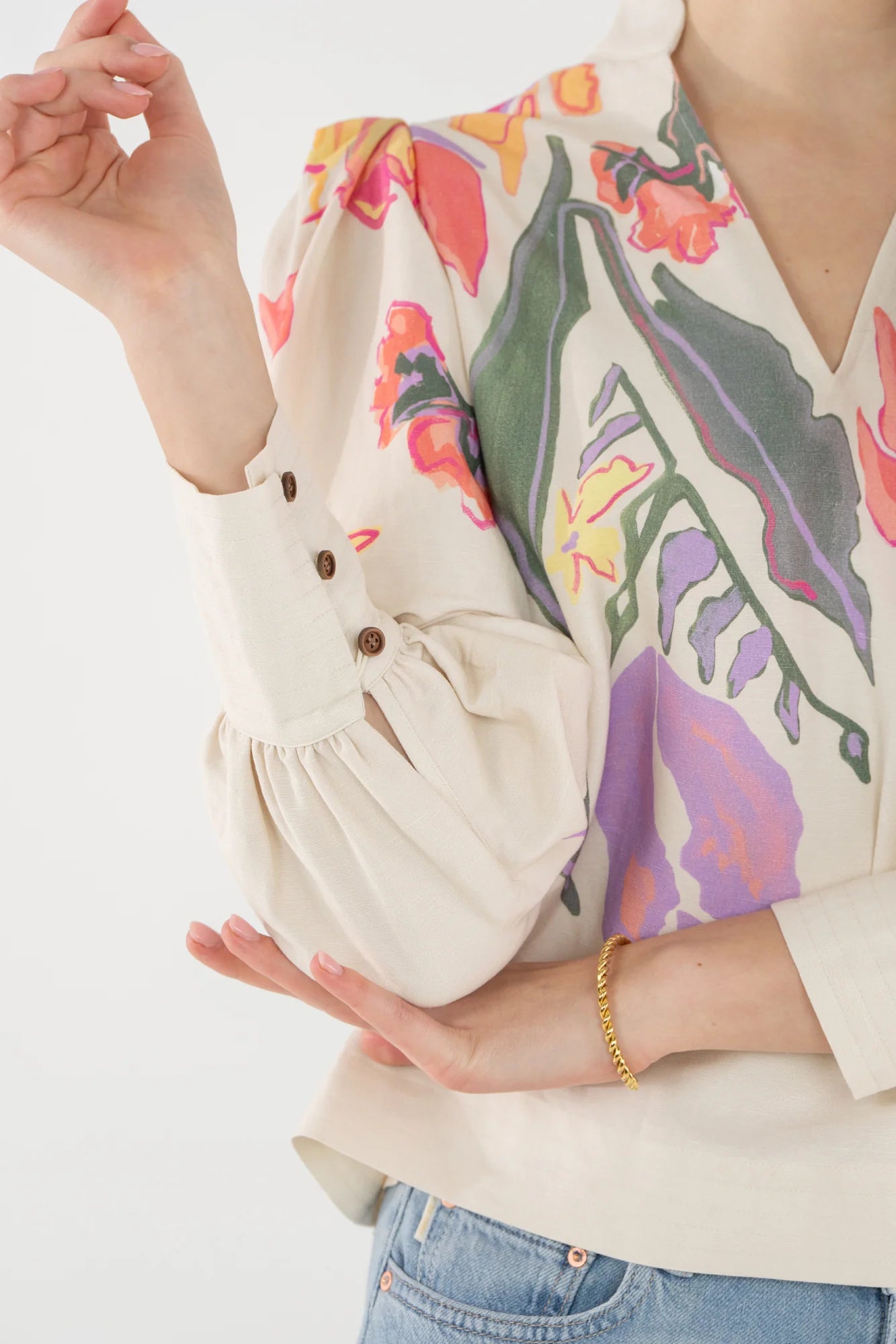 Hampton Botanical Muse Linen Top