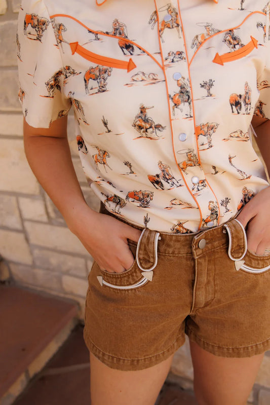 Bucking Horse Peter Pan Top