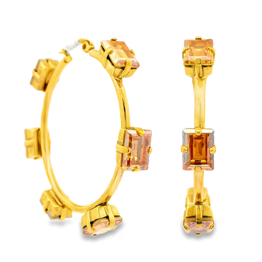 Talia Stone Hoops