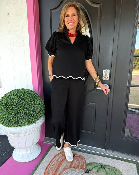 Black Scuba SS Set w/White