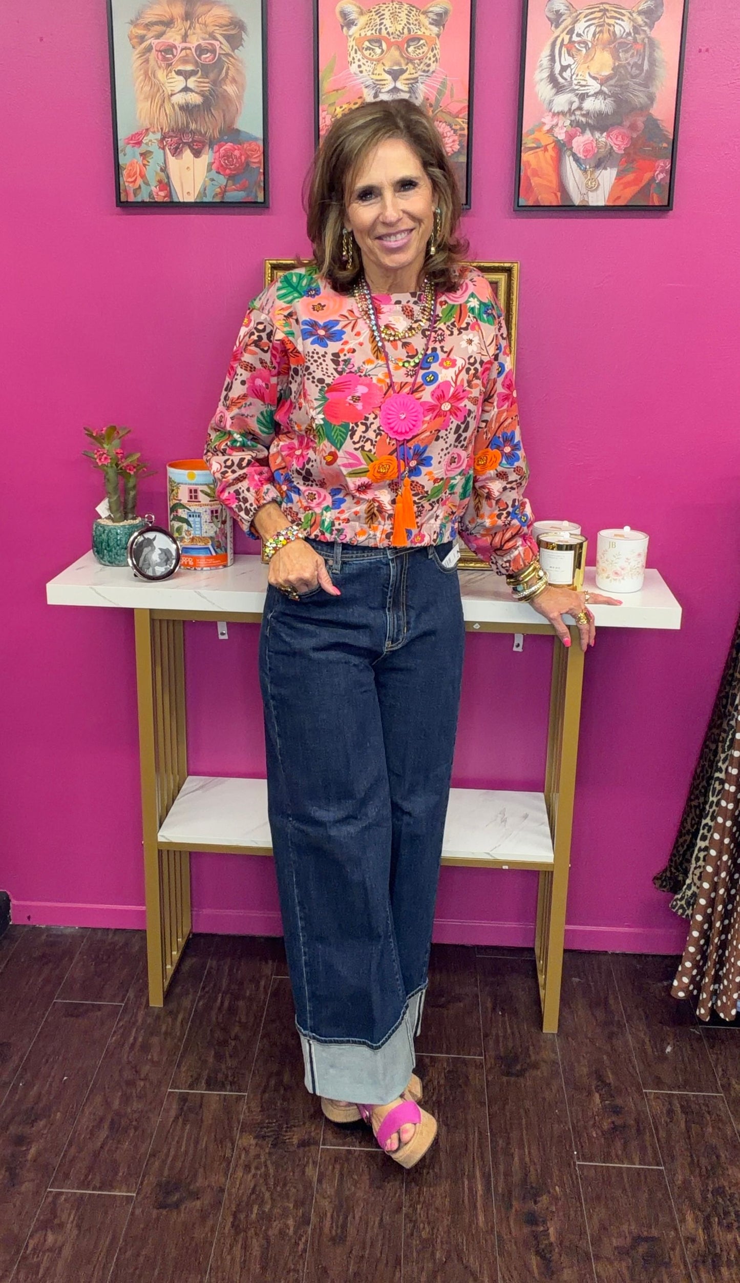 Floral Crew Neck Sweatshirt