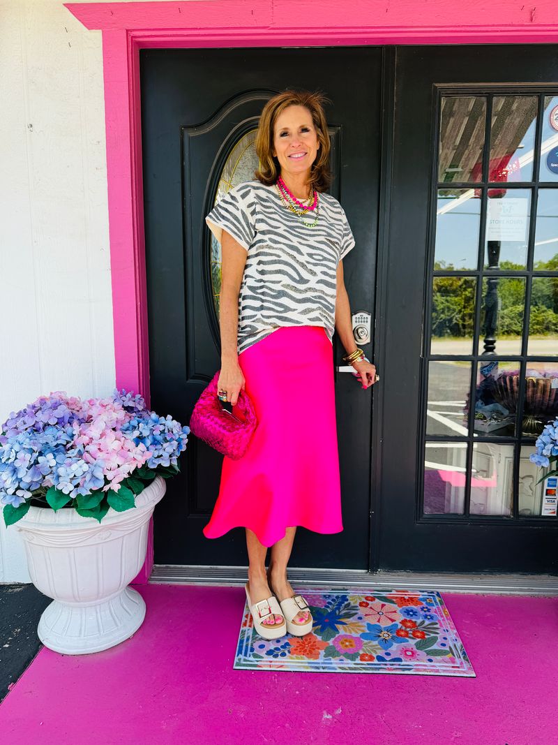 Sequin Zebra Tee