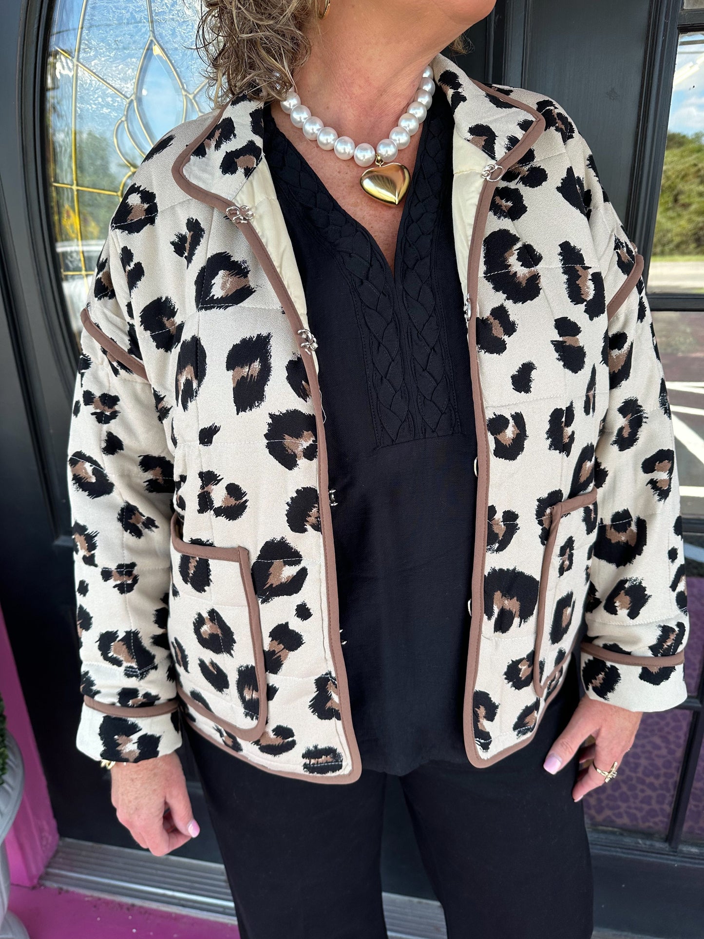 Leopard Quilted Jacket