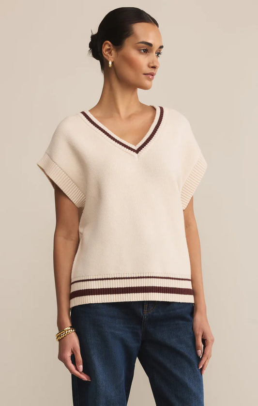 Cream Fletcher Sweater Vest