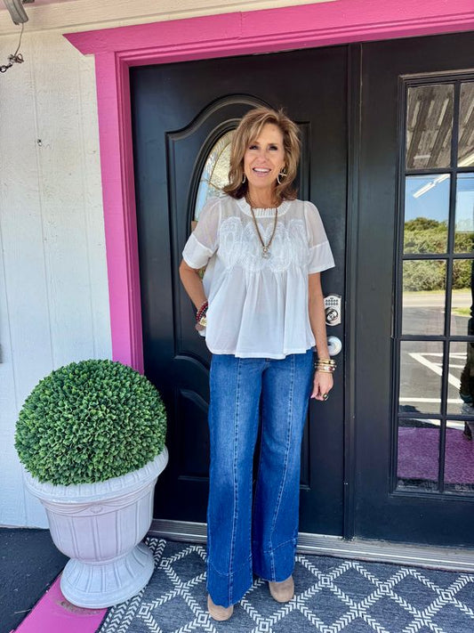 TC MR Dark Ankle Wide Flare Jean