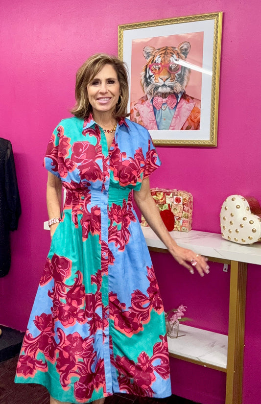 Cactus Flower Becca Maxi Dress
