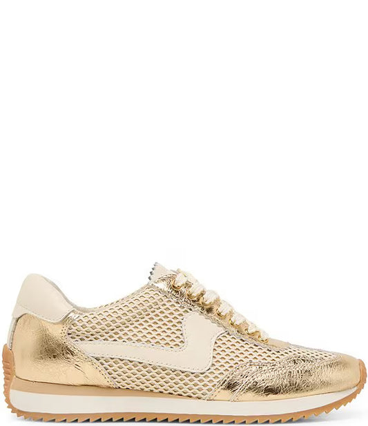 Gold Woven Mesh Sneaker