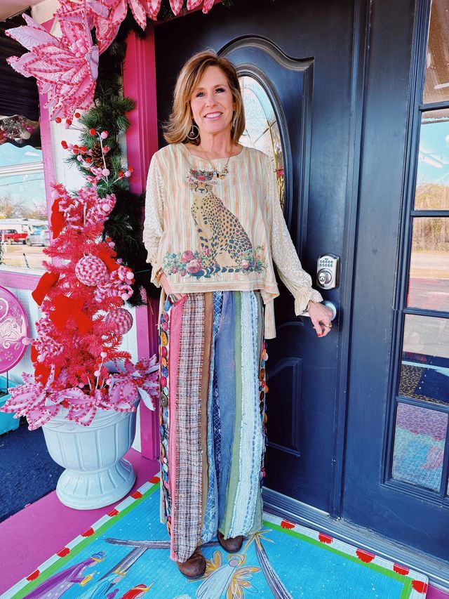 Button Wide Leg Pant