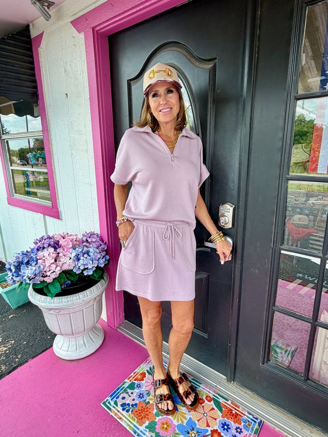 Lilac Pull On Skort