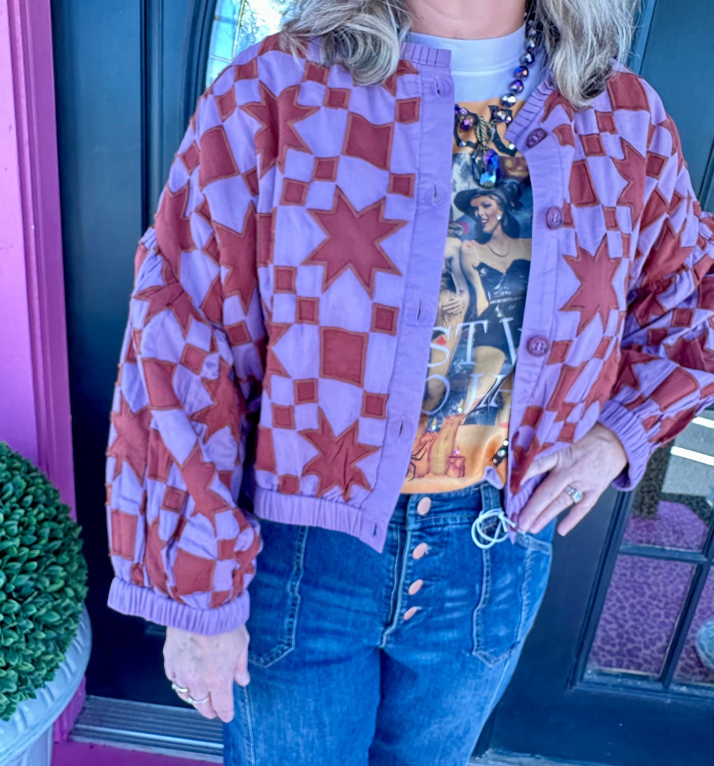 Lavender Quilted Star Jacket