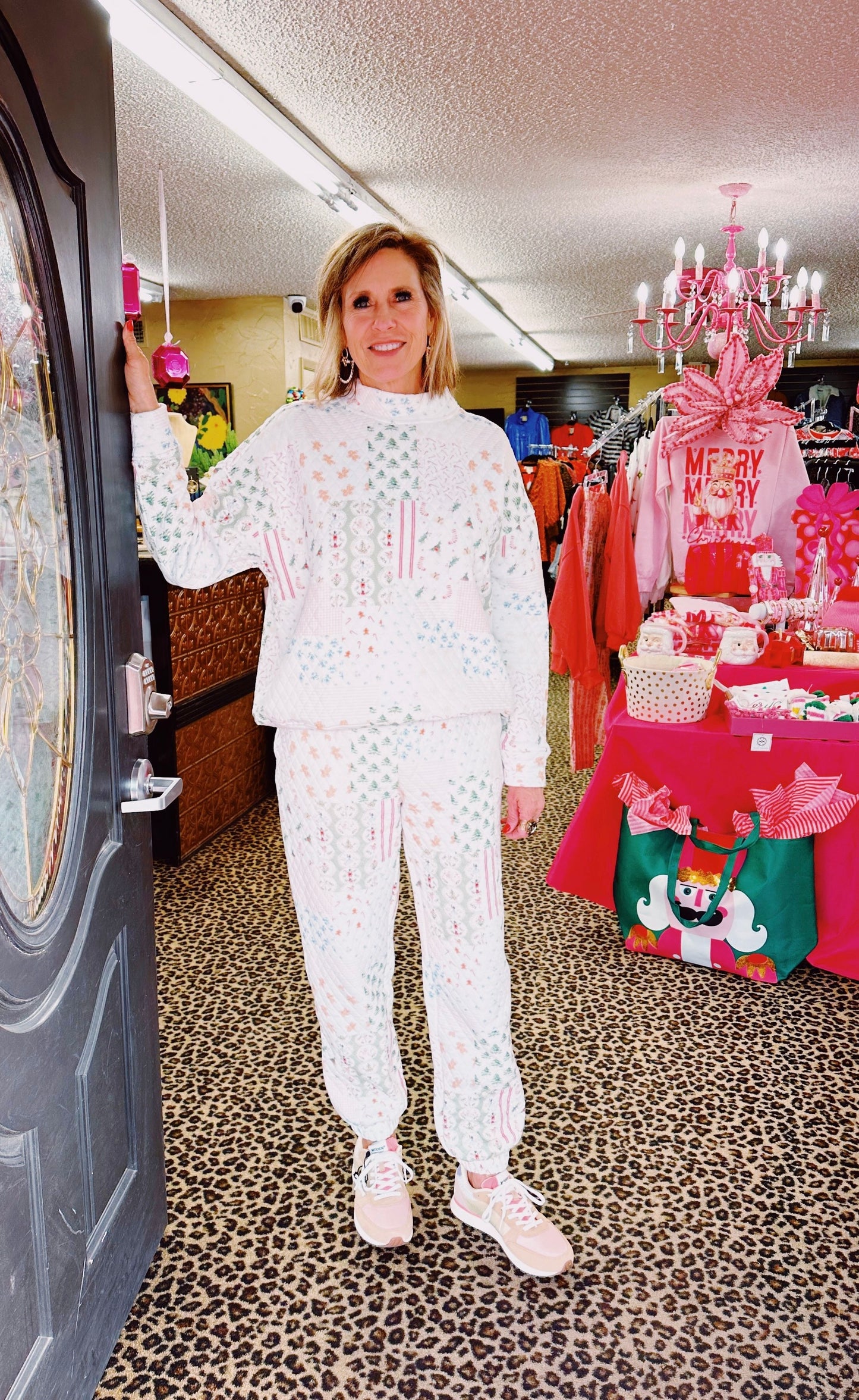 Christmas Quilted Mockneck SS