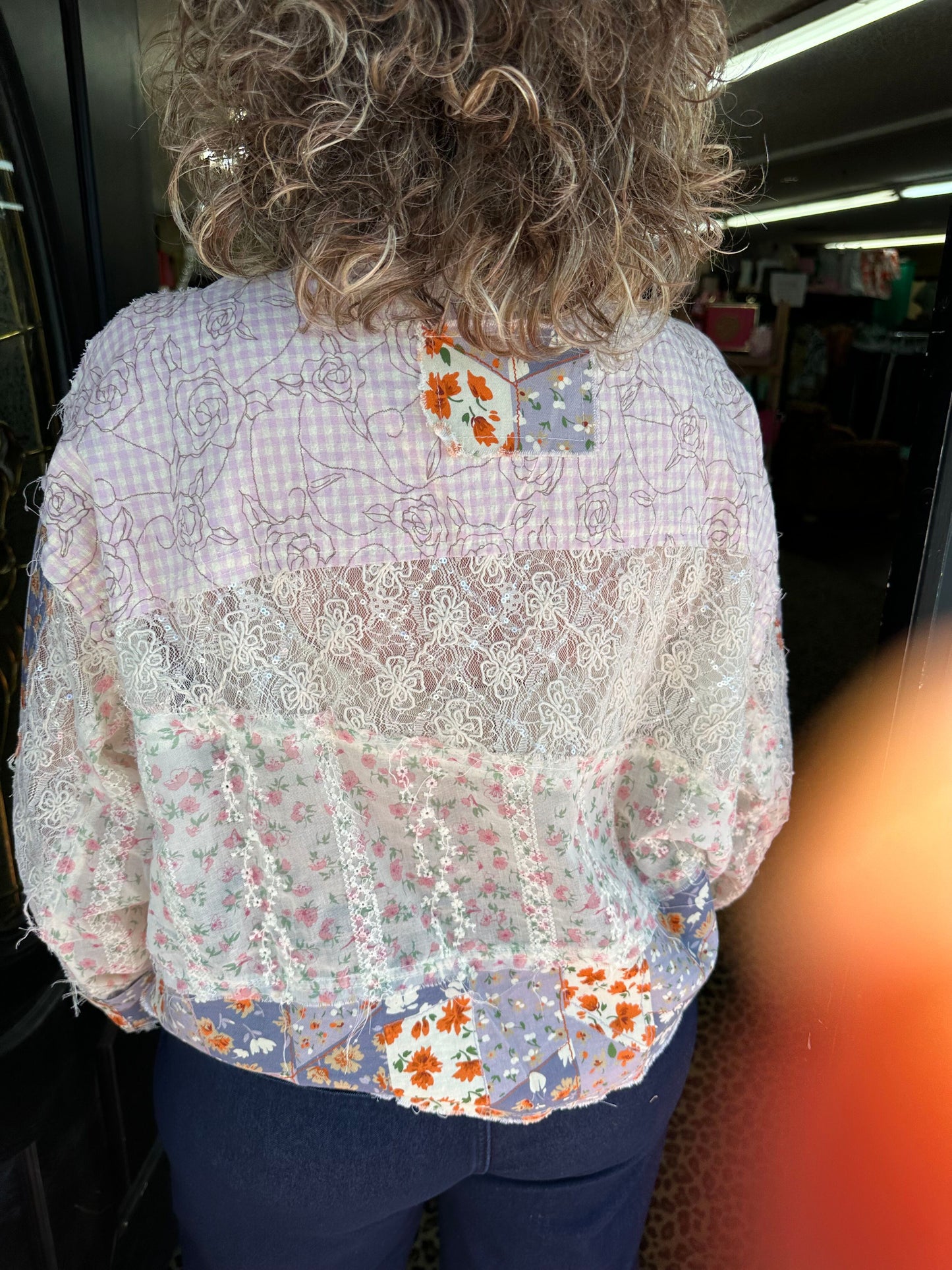 Lavender Multi Button Blouse