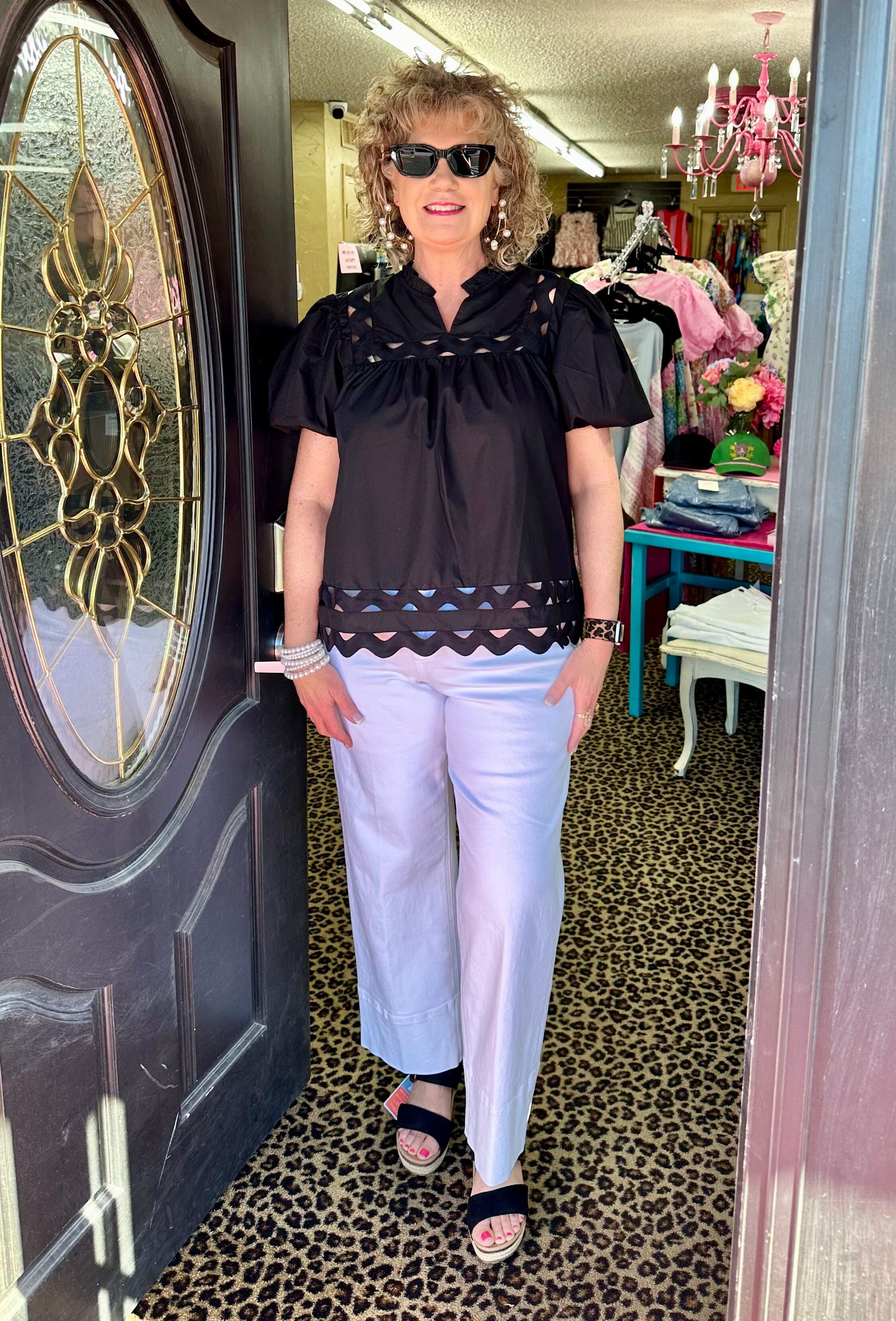 Black Rick Rack Top – Truly Trendy