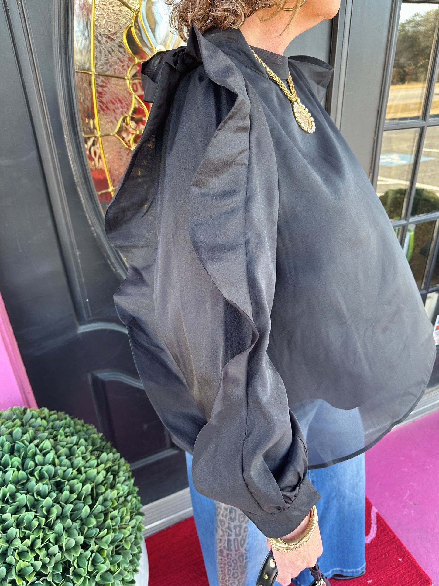 Black Jermaine LS Top