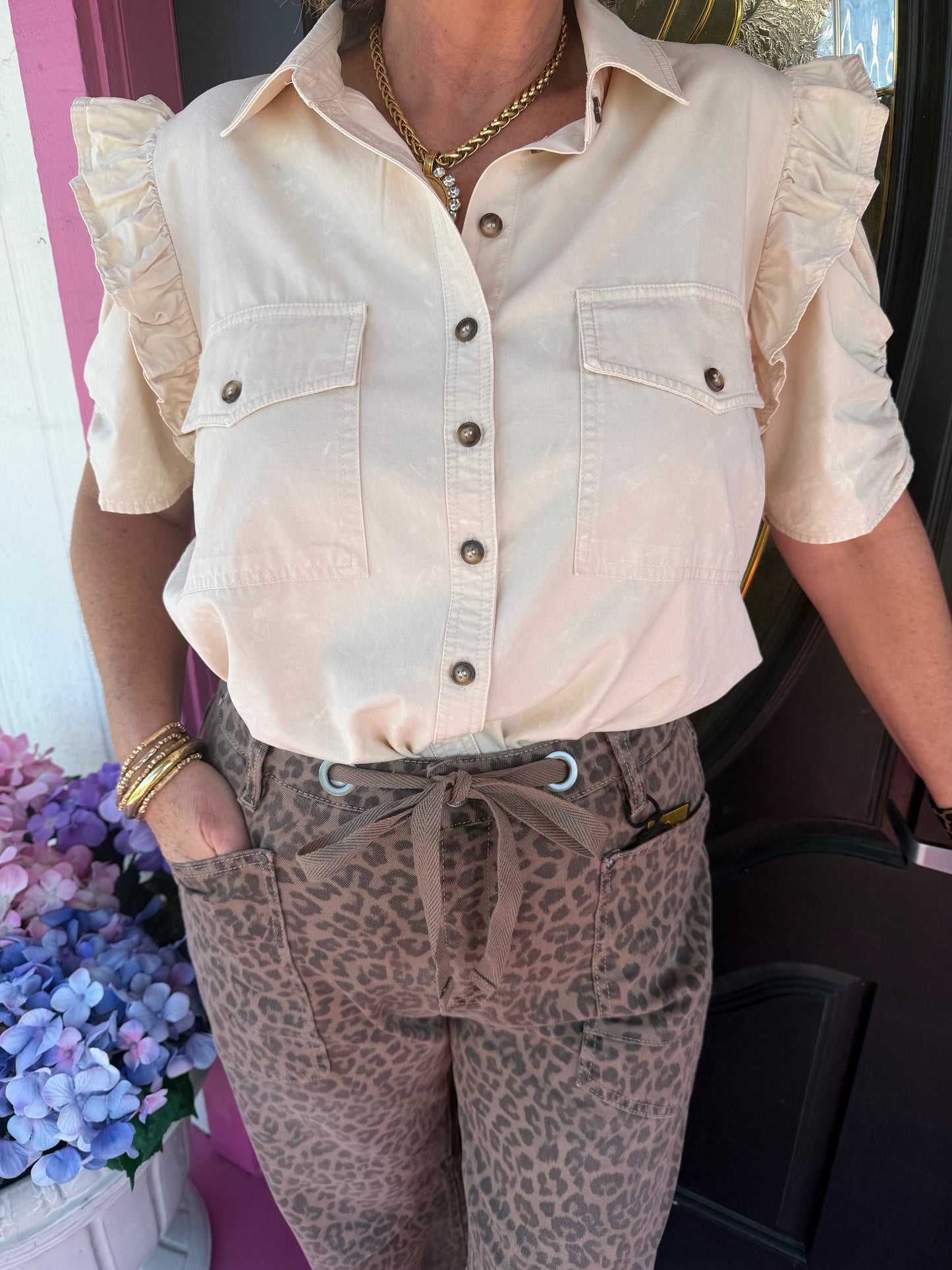 Bone Ruch Sleeve SS Top