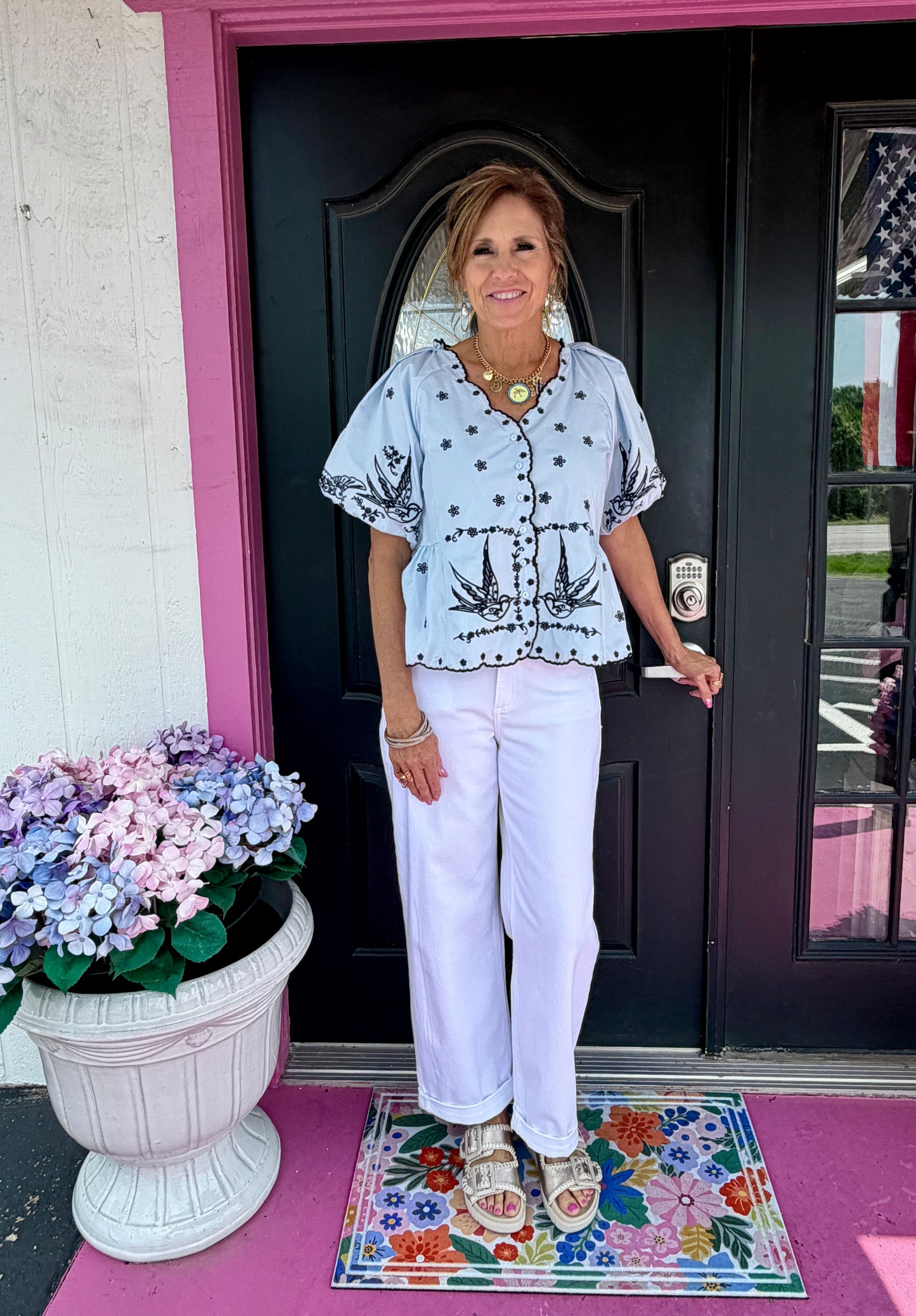 White MR Ankle Barrel Baggy Pant