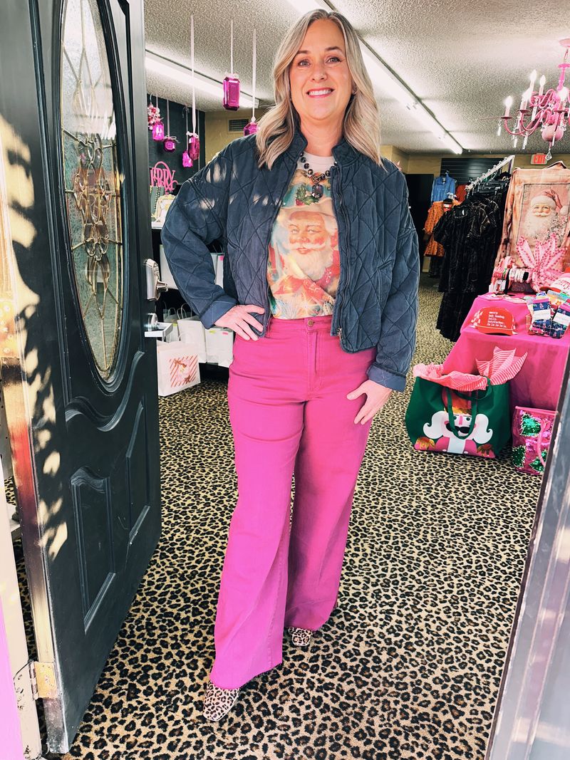 Fiona Magenta Wide Leg Jean