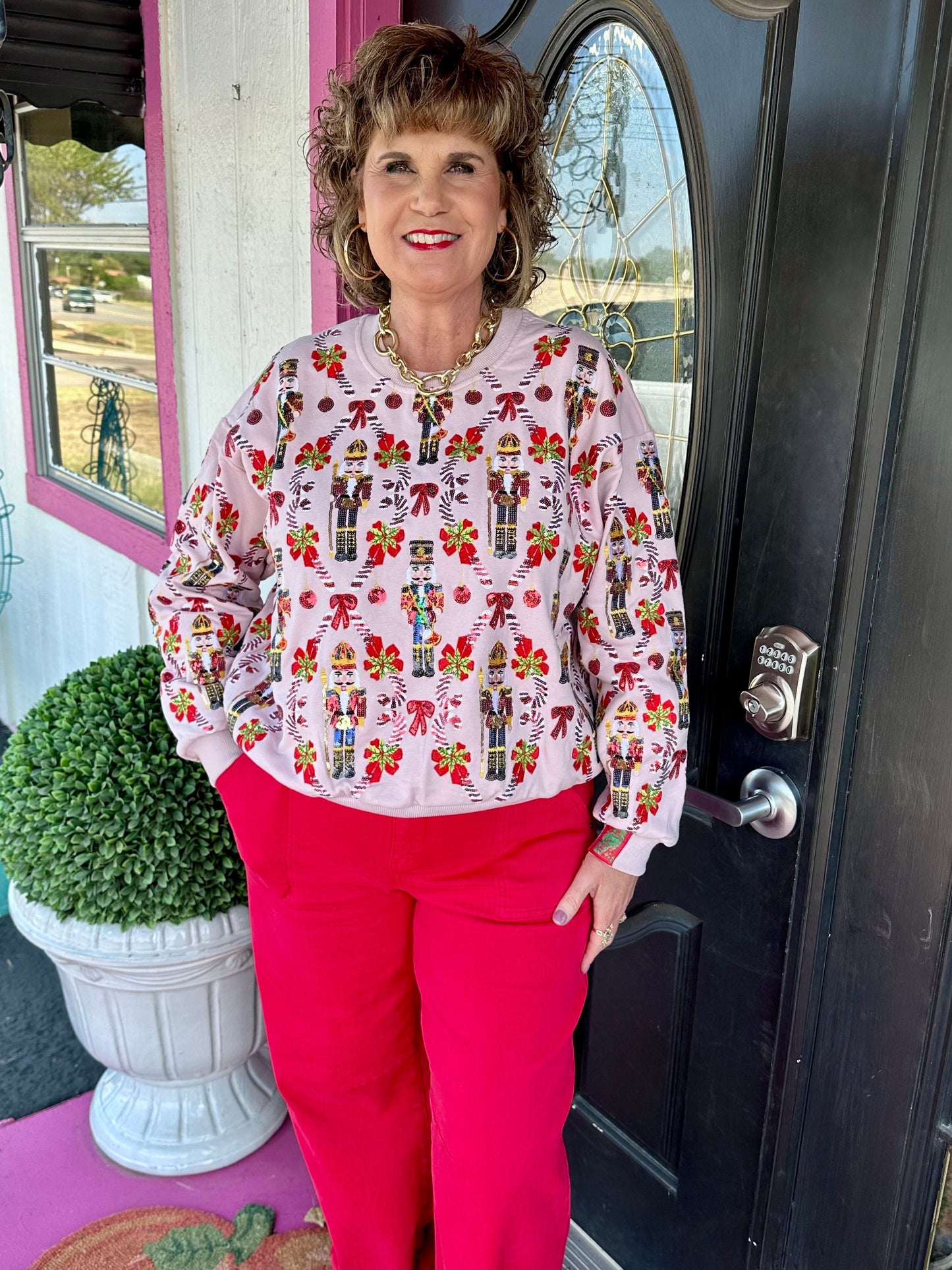 Pink Nutcracker Candy Cane SS