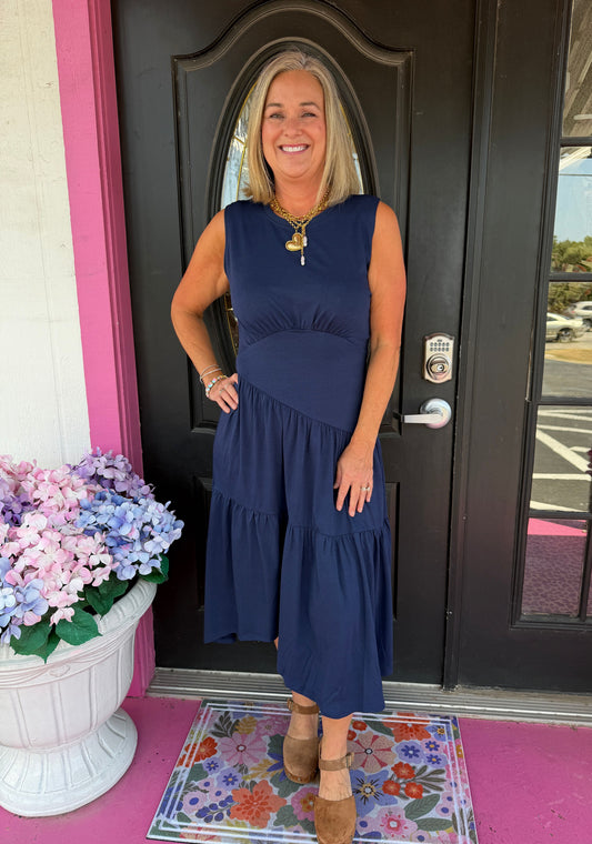 Black Iris Slvls Maxi Dress