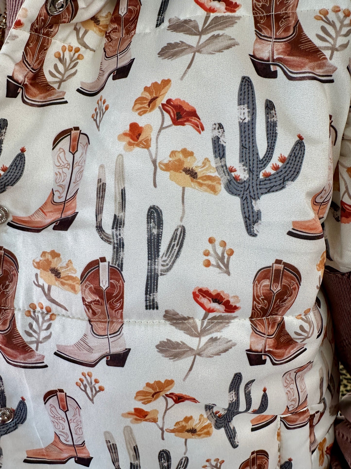 Desert Floral Ruffle Vest