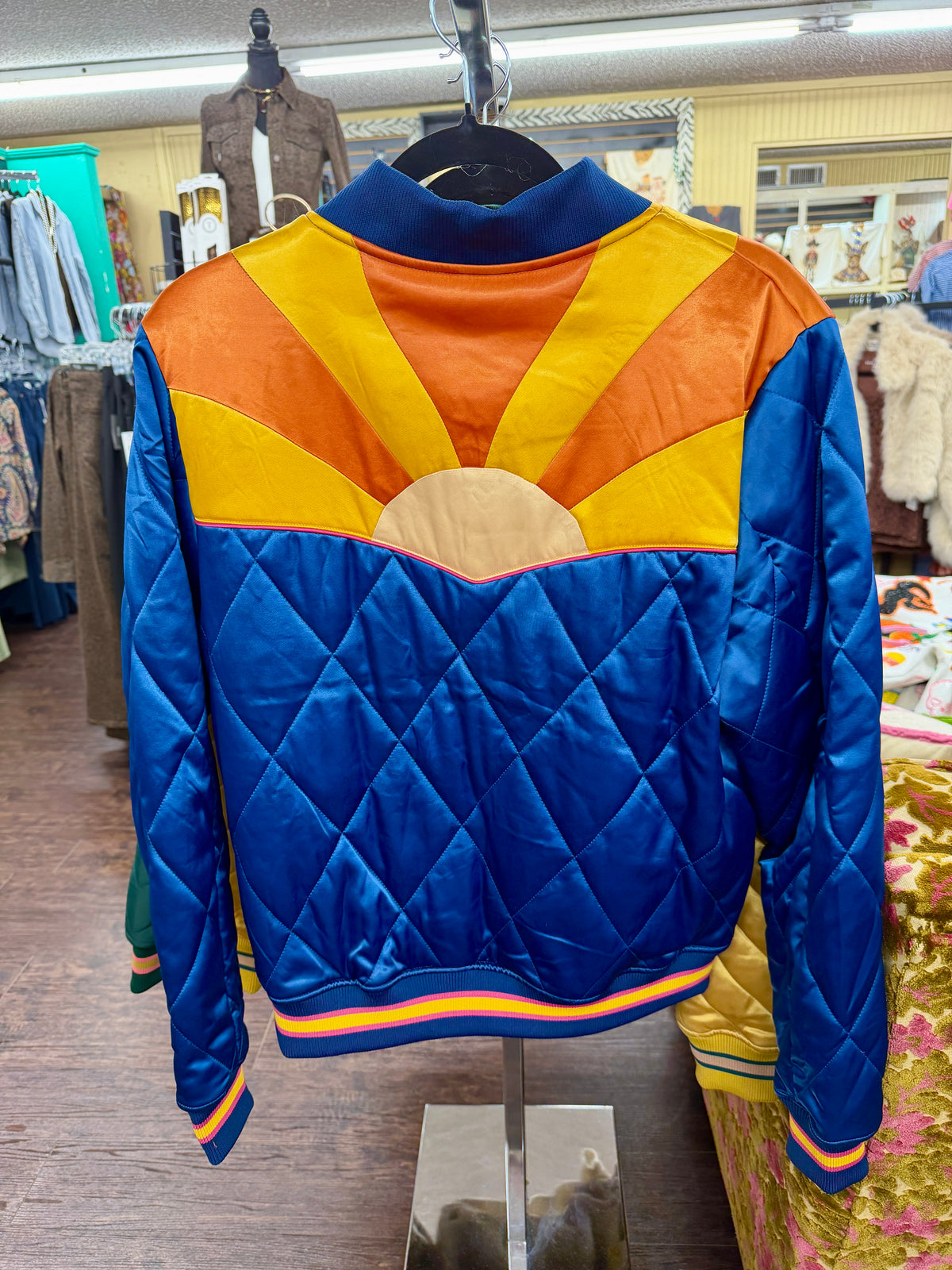 Blue Rising Sun Bomber Jacket