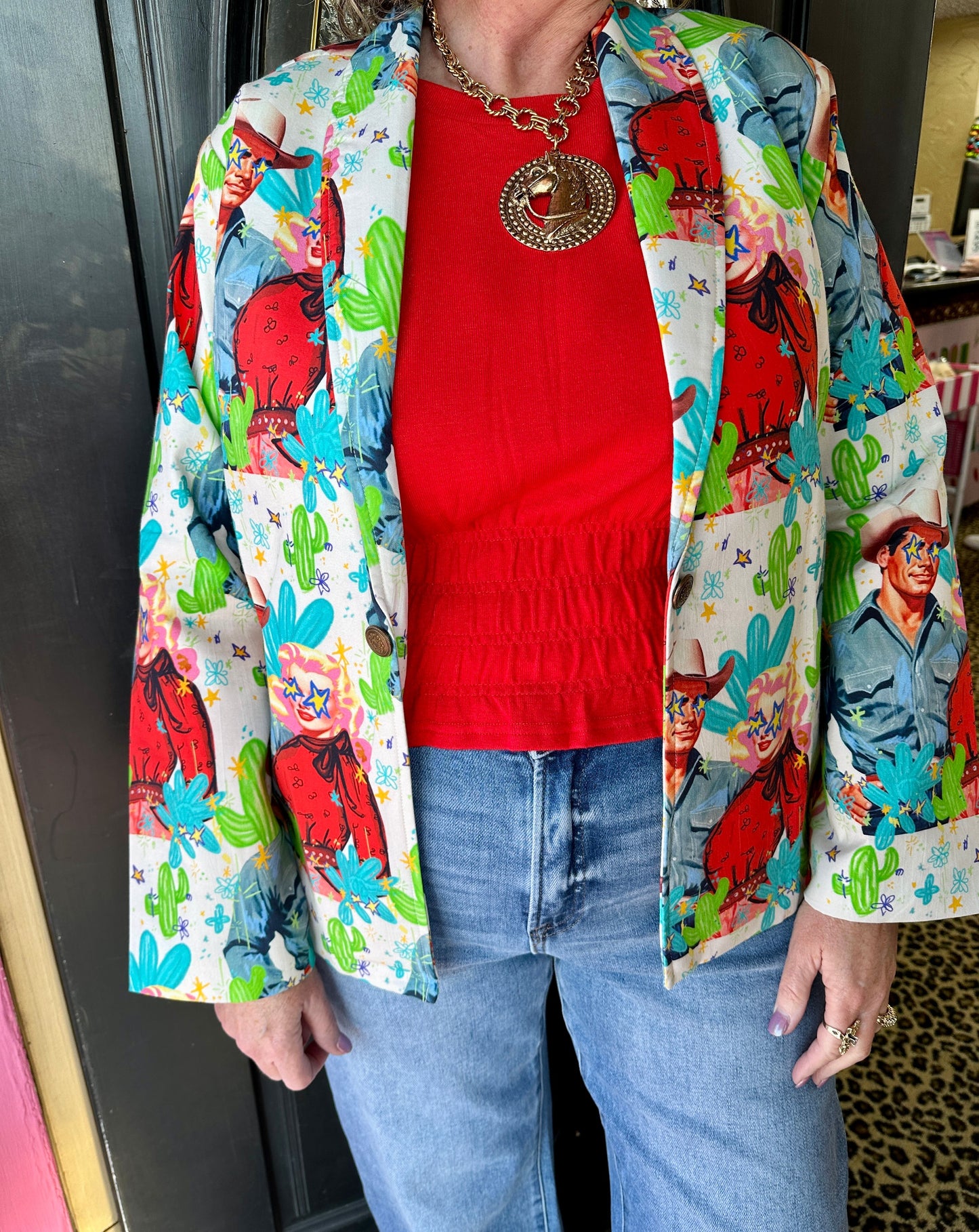 Vintage Cactus Blazer