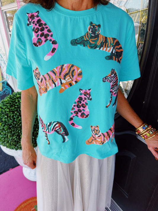 Roar Mint Crew Tee