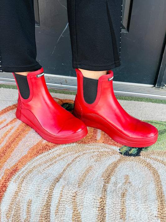 Red Chelsea Rain Boot