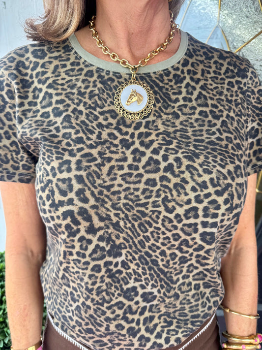 Vetiver Leopard Unity Tee