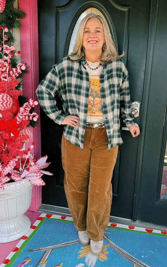 Garland River Plaid Button Up