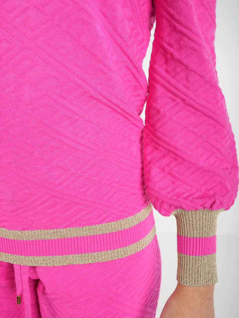 Rose Monogram Knit Jogger Set