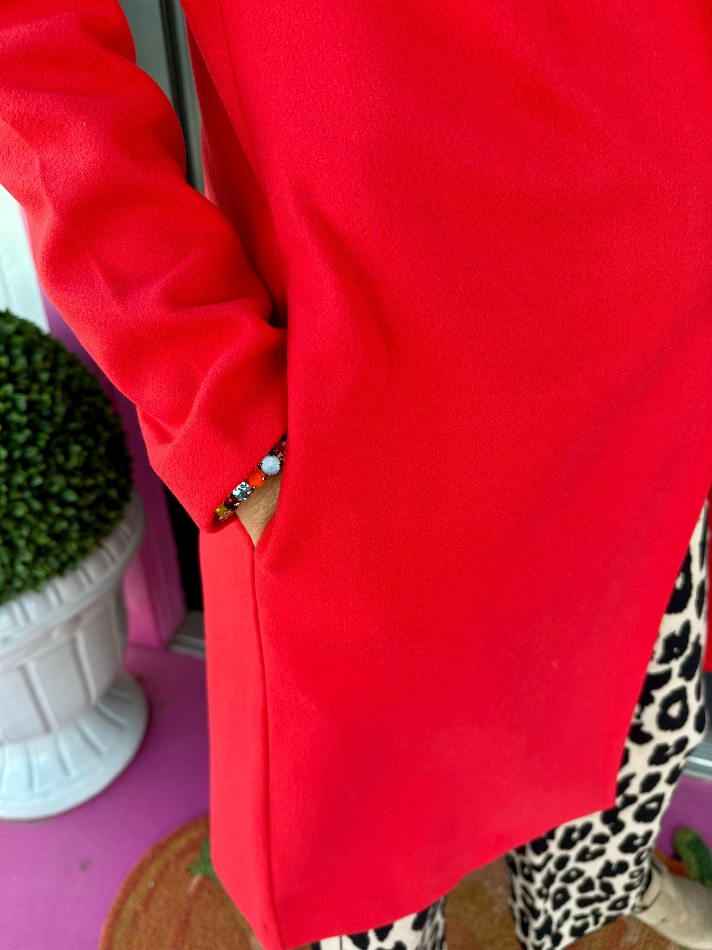 Scarlet Long Collared Jacket