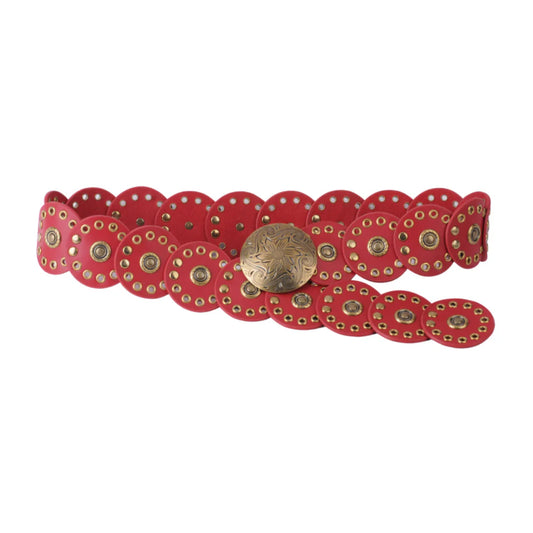 Red Western Arrow Circle Belt