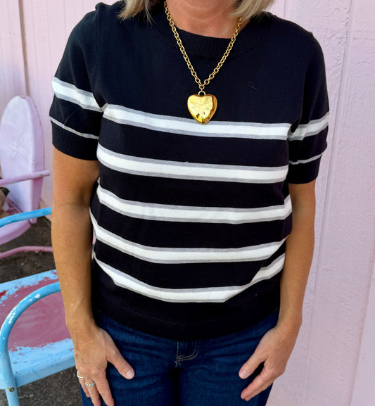 Striped SS Sweater