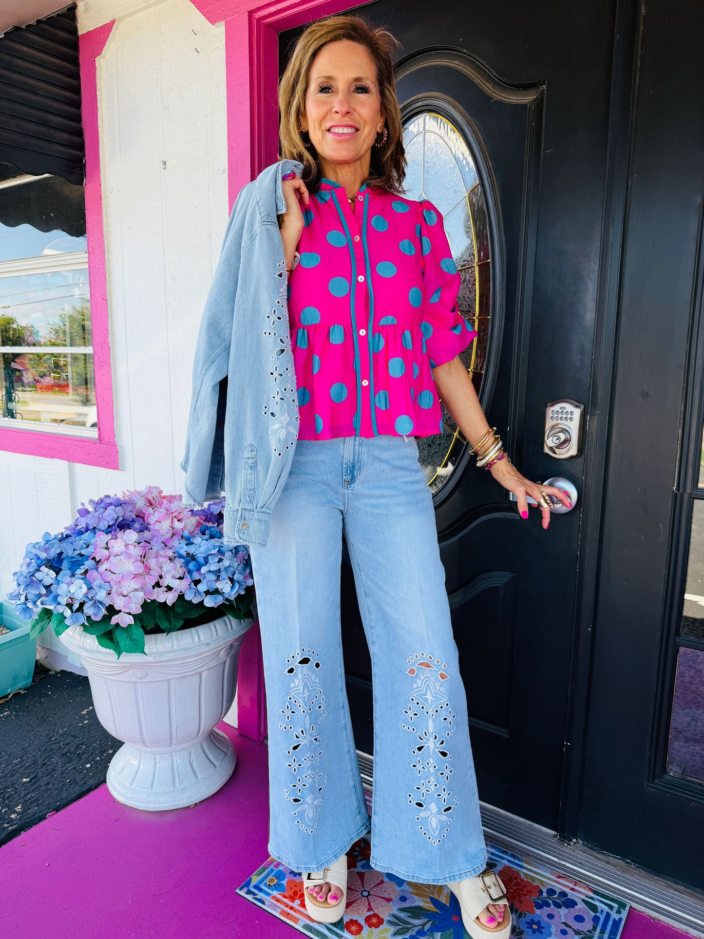 Crystal Chalk Galina Emb Shirt